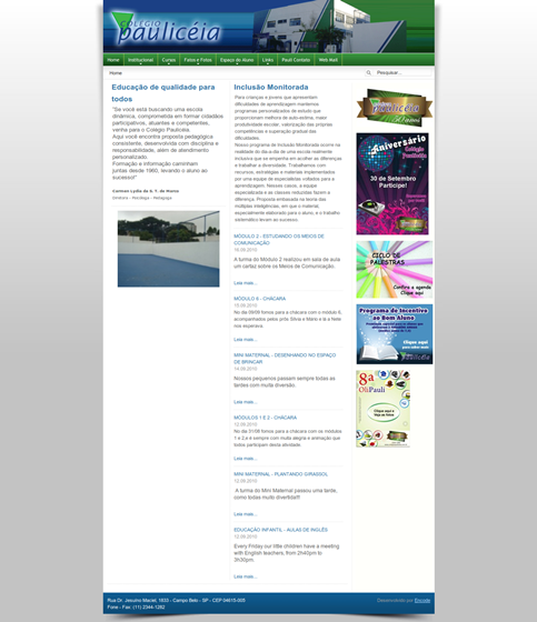 Websites: Colegio Pauliceia