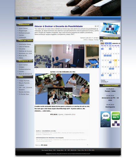 Websites: Projeto PTI